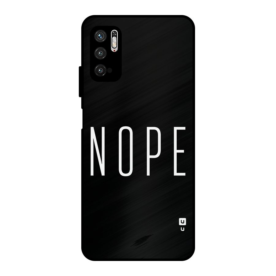 Minimalistic Nope Metal Back Case for Poco M3 Pro 5G