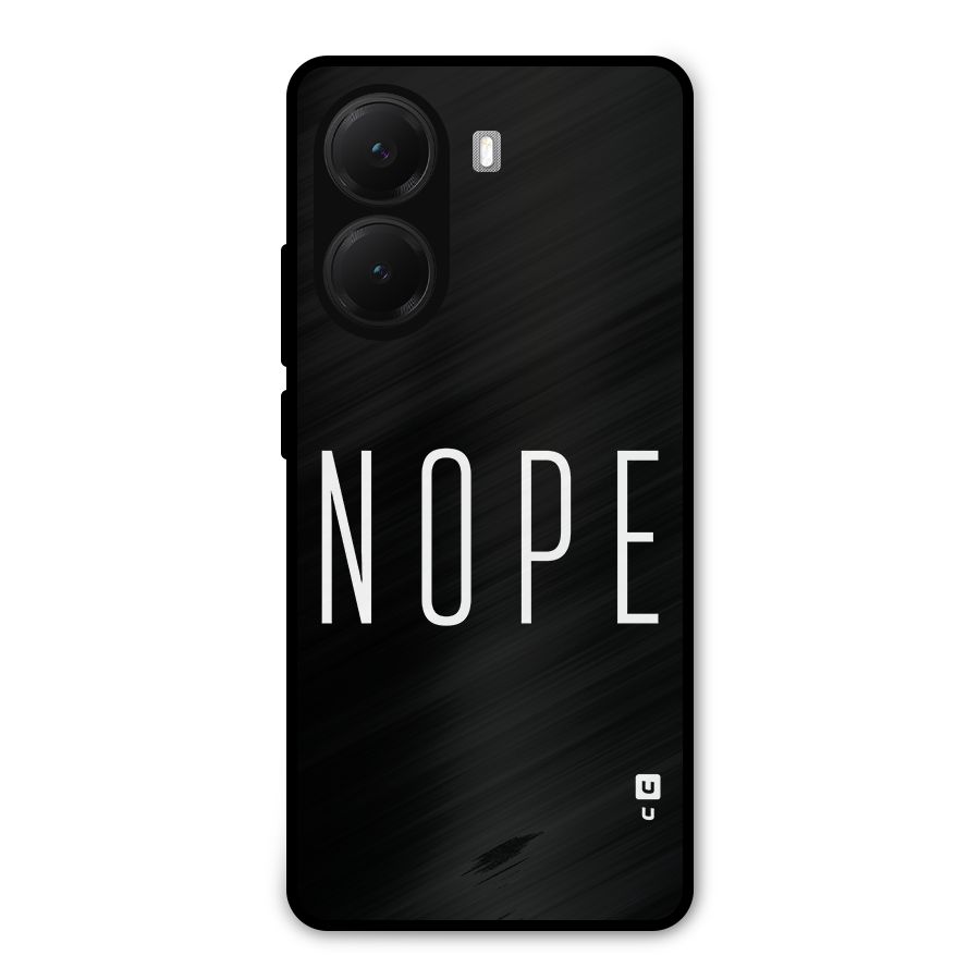 Minimalistic Nope Metal Back Case for Poco X7 Pro
