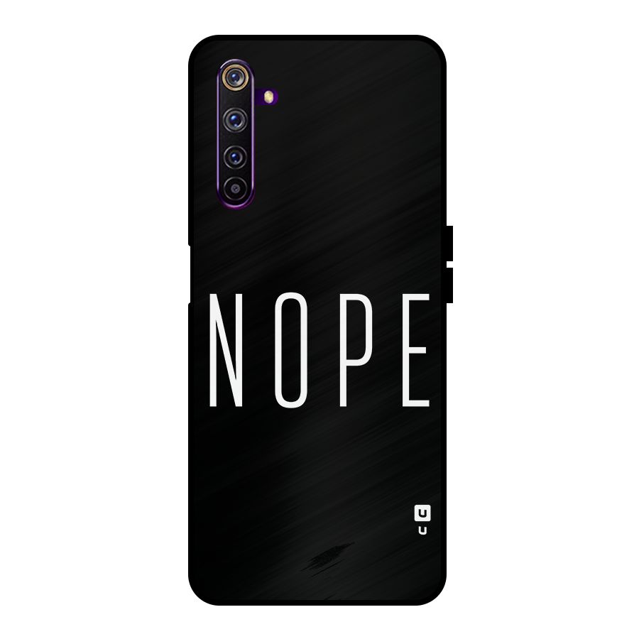 Minimalistic Nope Metal Back Case for Realme 6 Pro