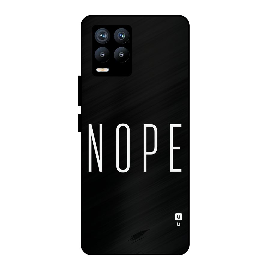 Minimalistic Nope Metal Back Case for Realme 8 Pro