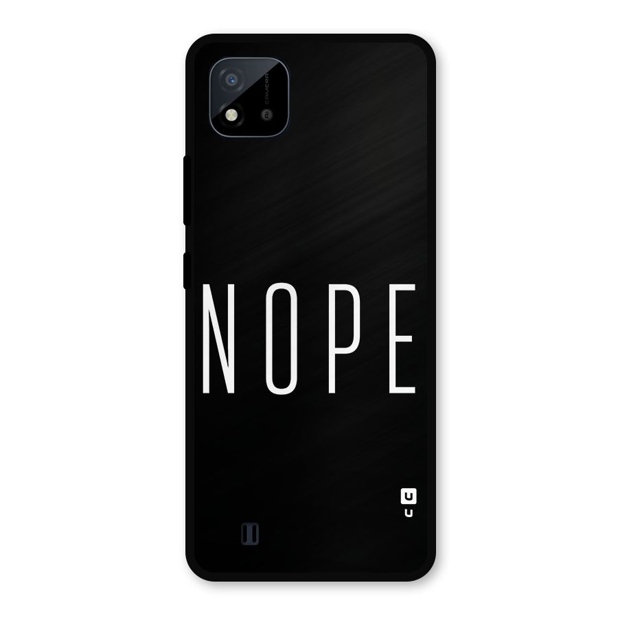 Minimalistic Nope Metal Back Case for Realme C11 2021