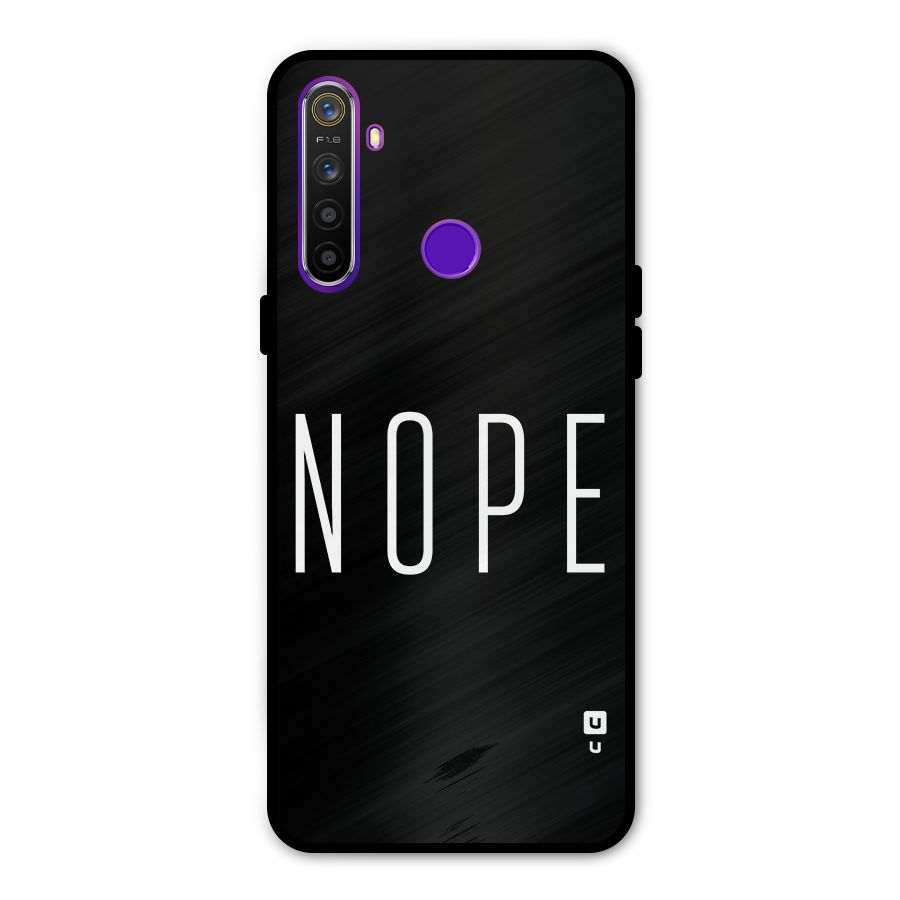 Minimalistic Nope Metal Back Case for Realme Narzo 10