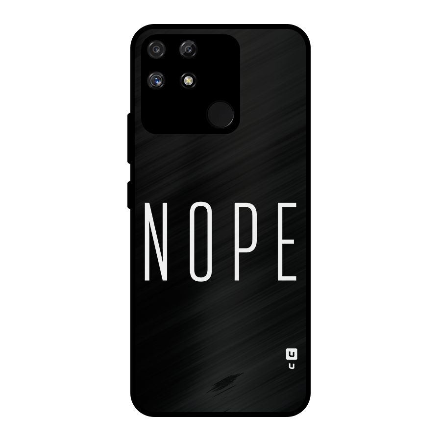 Minimalistic Nope Metal Back Case for Realme Narzo 50A