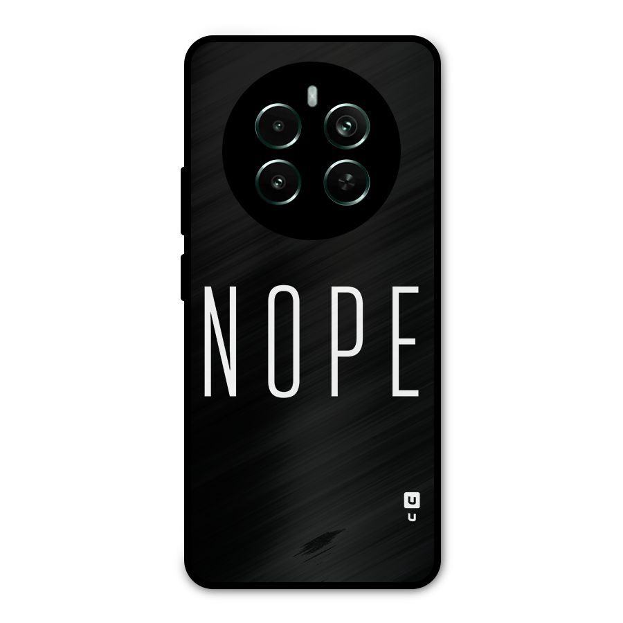 Minimalistic Nope Metal Back Case for Realme Narzo 70 Pro