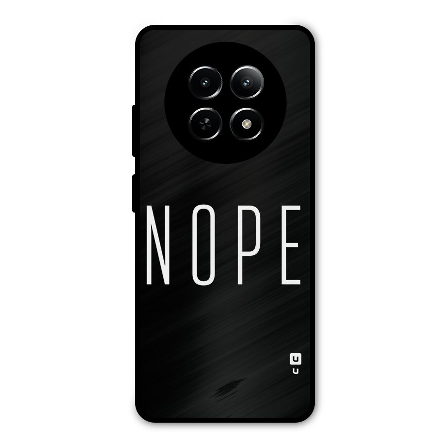 Minimalistic Nope Metal Back Case for Realme Narzo 70x 5G