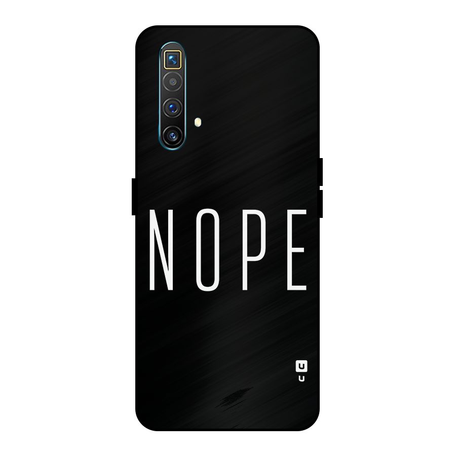Minimalistic Nope Metal Back Case for Realme X3 SuperZoom