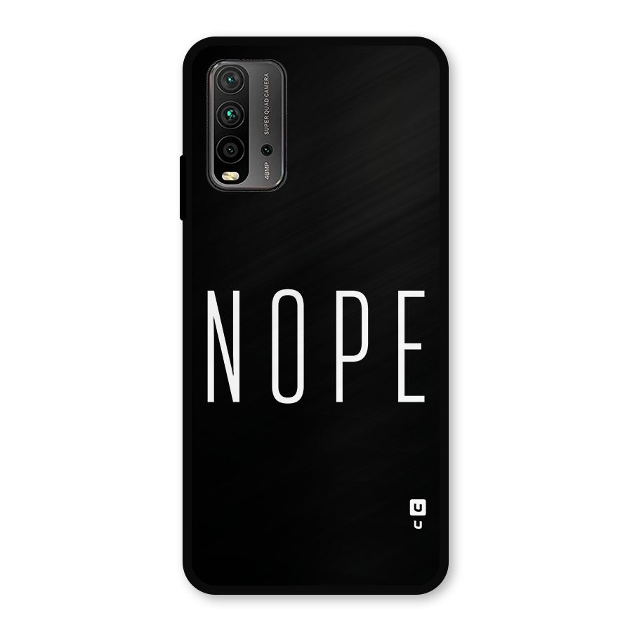 Minimalistic Nope Metal Back Case for Redmi 9 Power