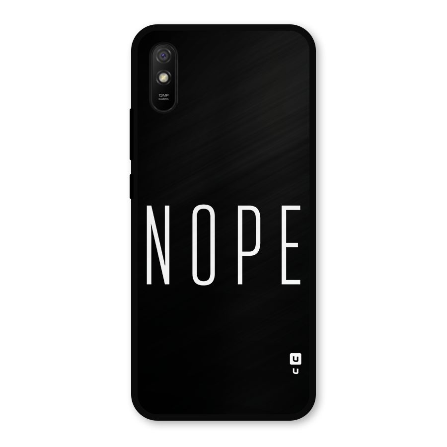 Minimalistic Nope Metal Back Case for Redmi 9i