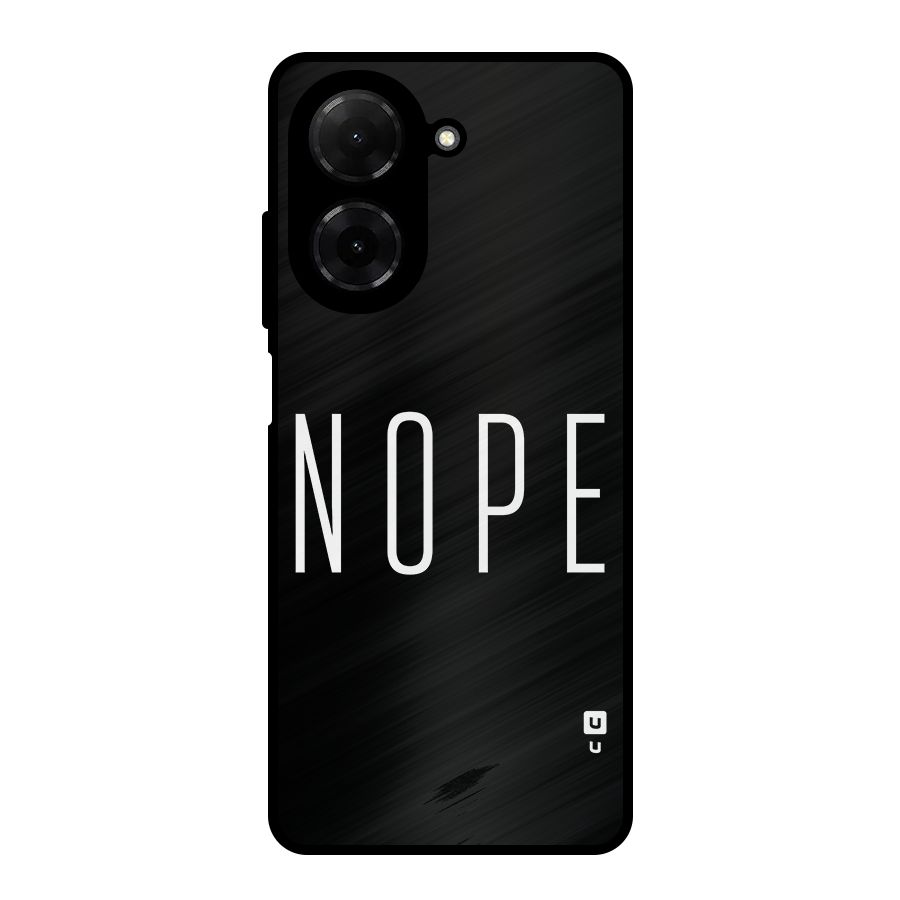 Minimalistic Nope Metal Back Case for Redmi A5 4G