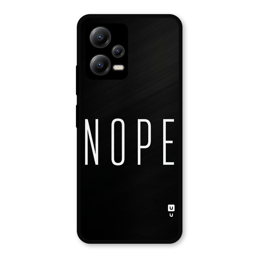Minimalistic Nope Metal Back Case for Redmi Note 12 5G