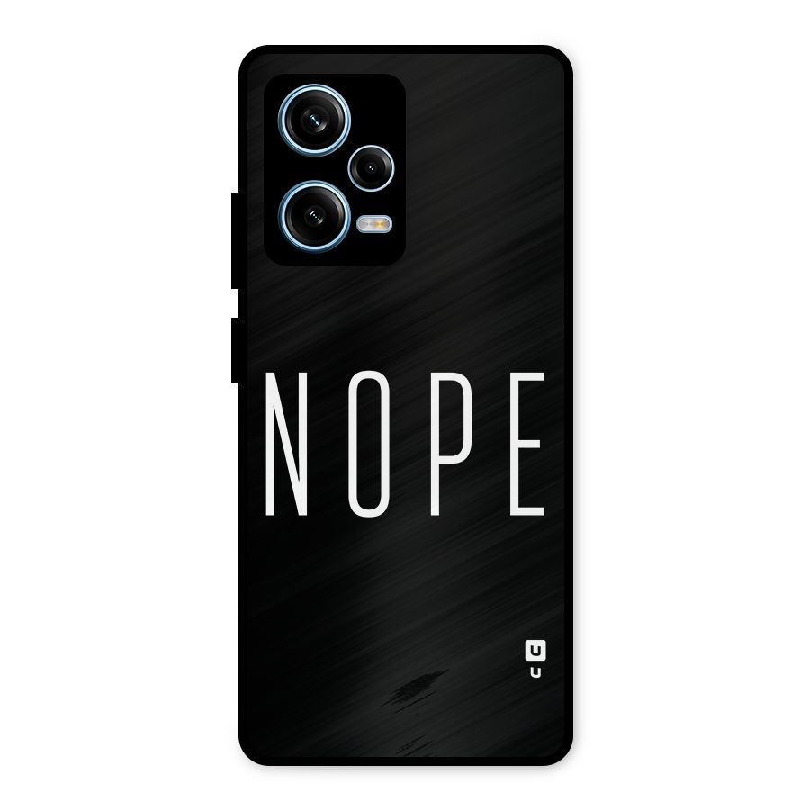 Minimalistic Nope Metal Back Case for Redmi Note 12 Pro
