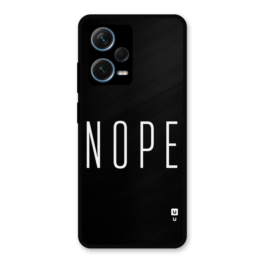 Minimalistic Nope Metal Back Case for Redmi Note 12 Pro Plus 5G