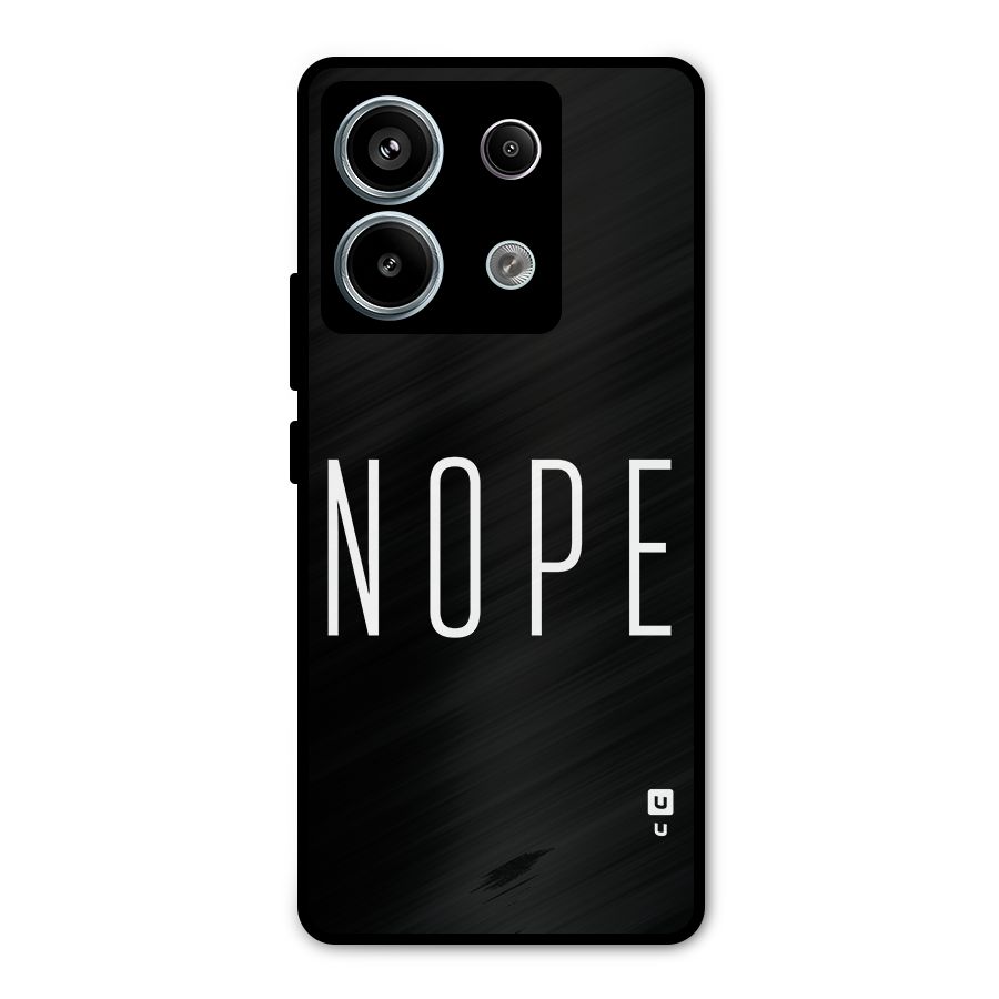 Minimalistic Nope Metal Back Case for Redmi Note 13 Pro 5G