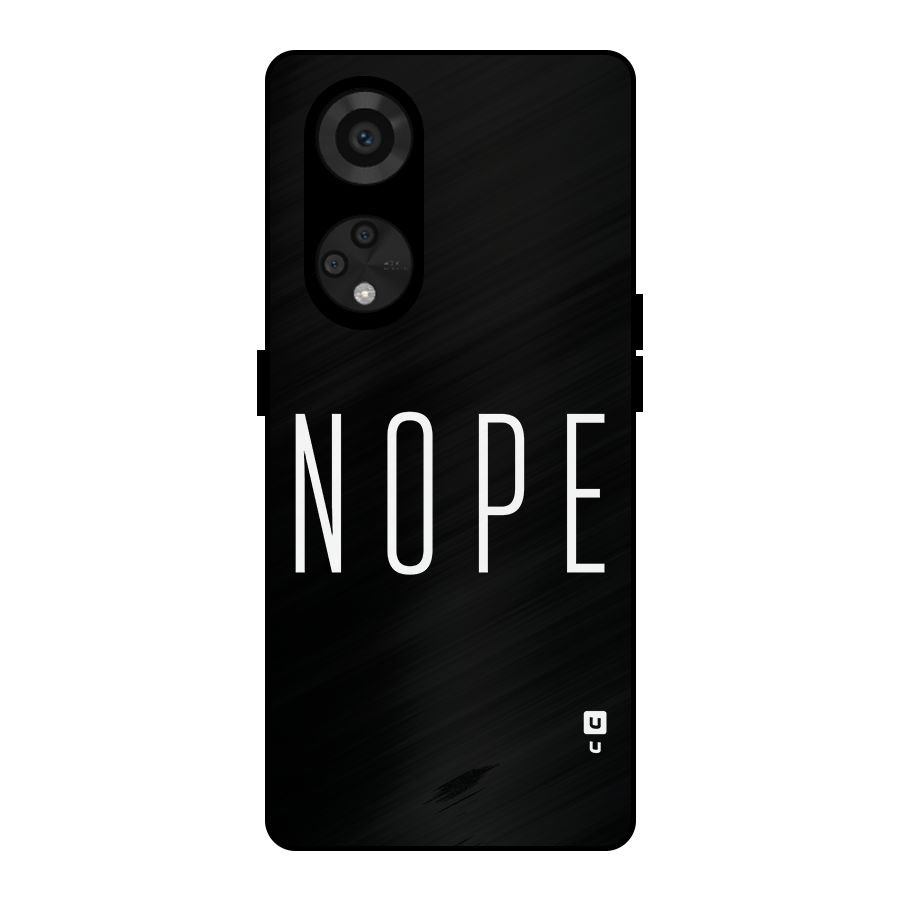 Minimalistic Nope Metal Back Case for Reno8 T 5G