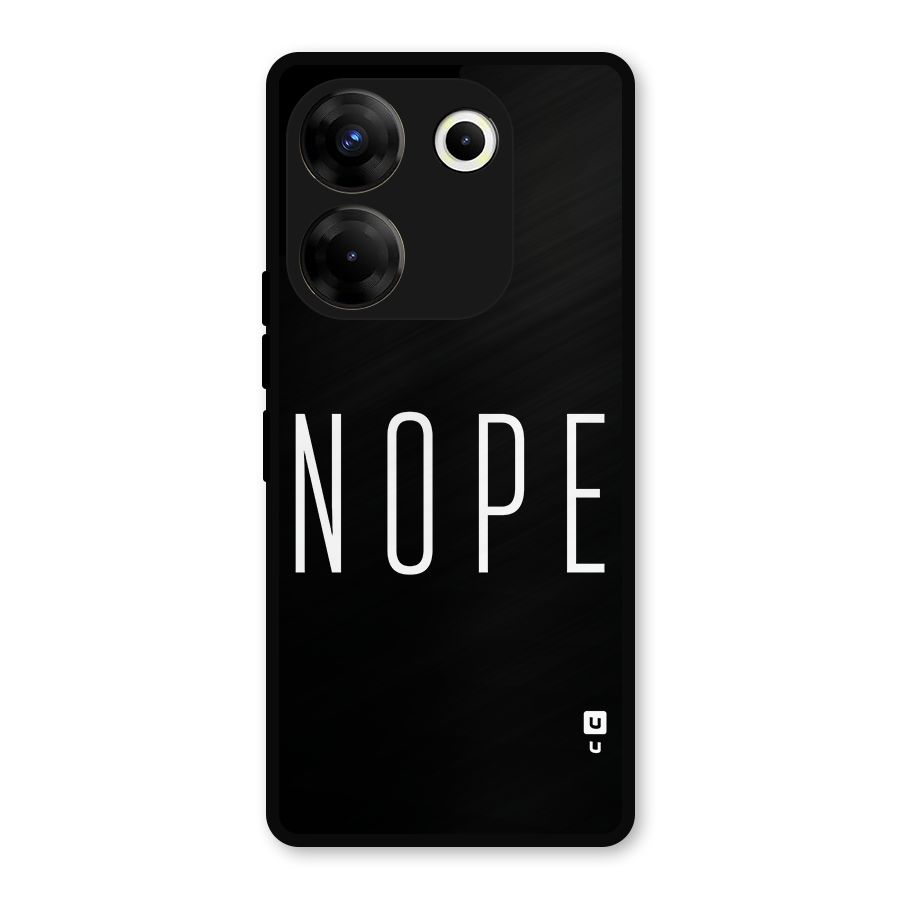 Minimalistic Nope Metal Back Case for Tecno Camon 20