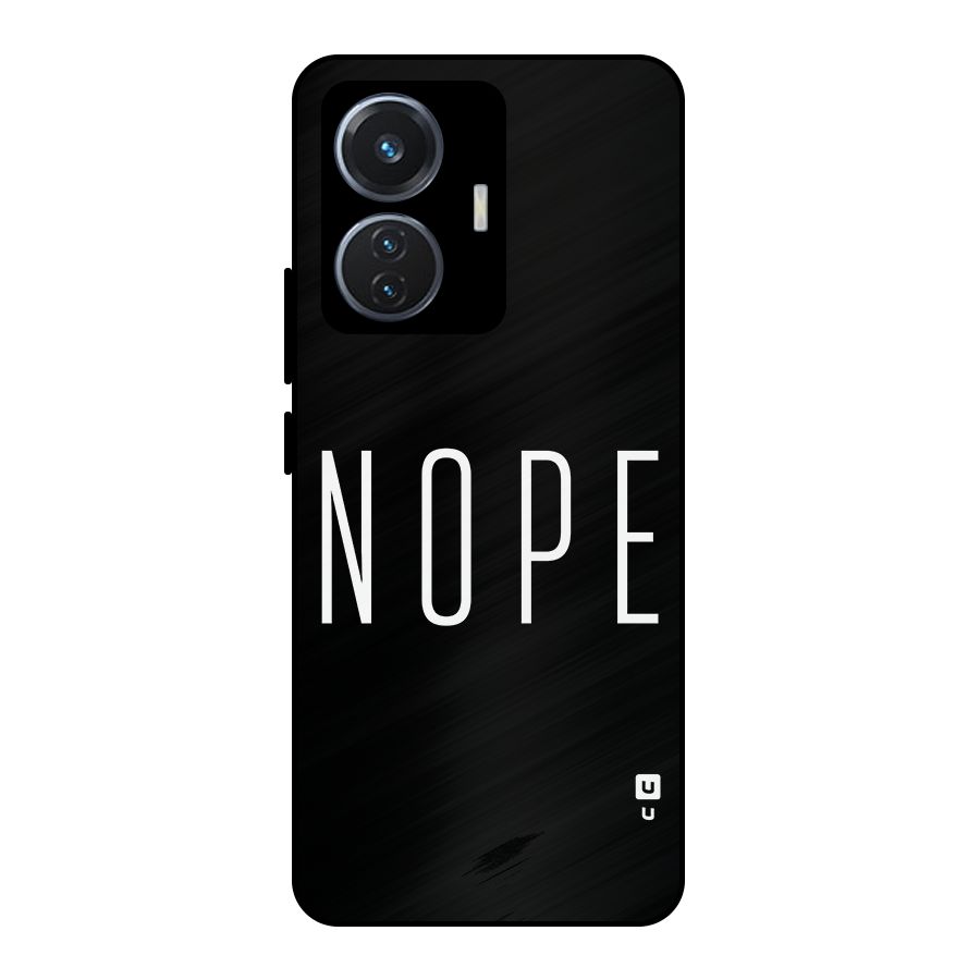 Minimalistic Nope Metal Back Case for Vivo T1 44W