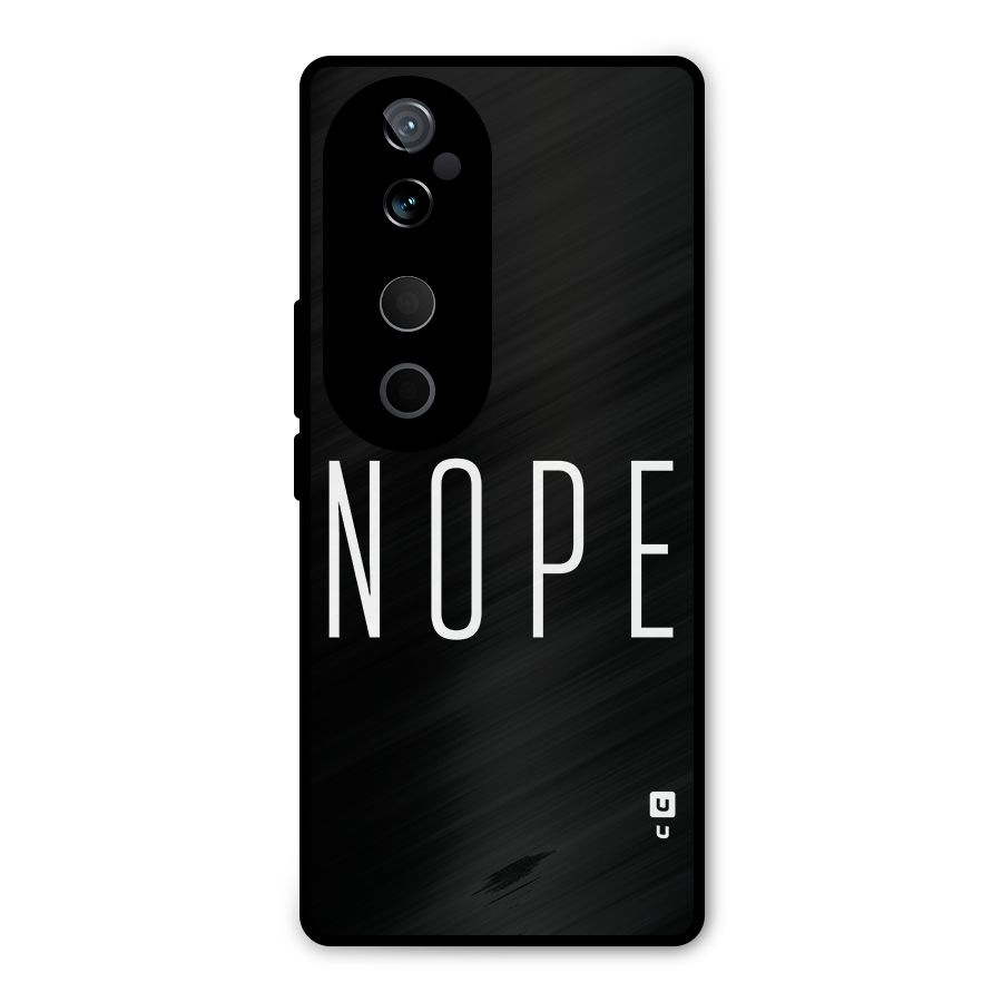 Minimalistic Nope Metal Back Case for Vivo T3 Ultra