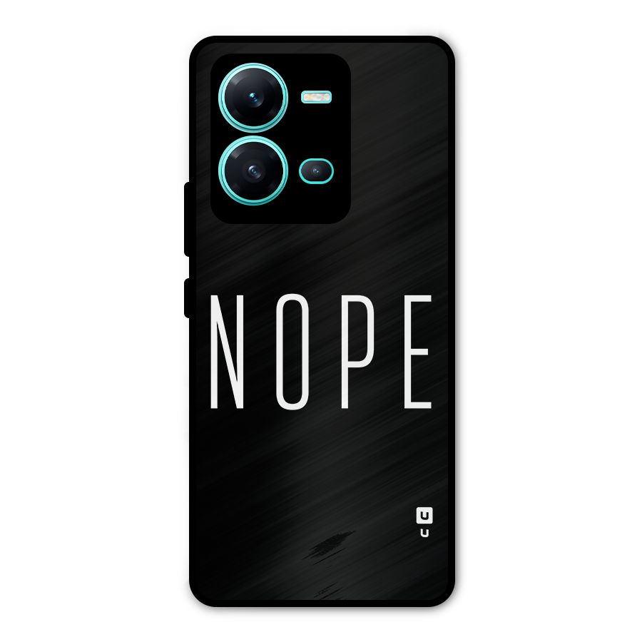 Minimalistic Nope Metal Back Case for Vivo V25