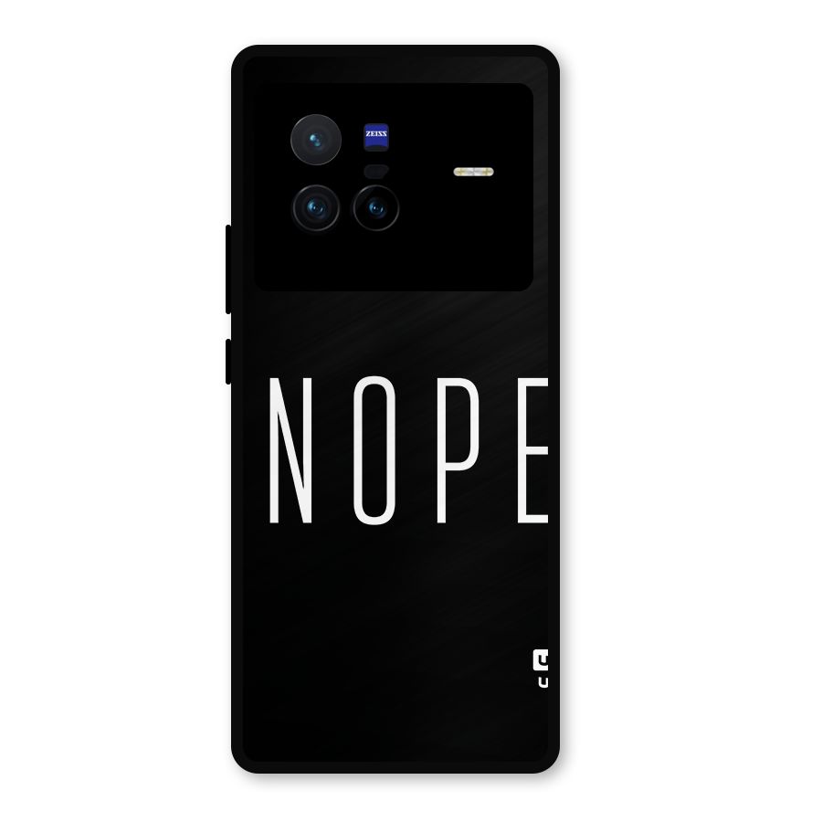 Minimalistic Nope Metal Back Case for Vivo X80