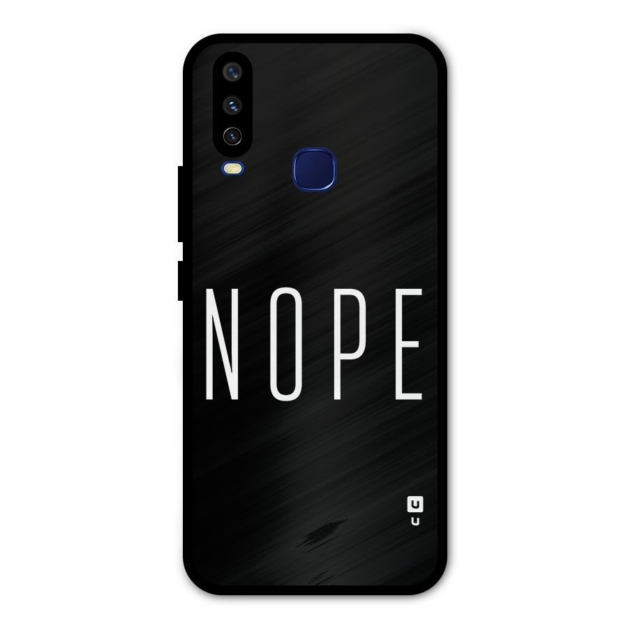 Minimalistic Nope Metal Back Case for Vivo Y12