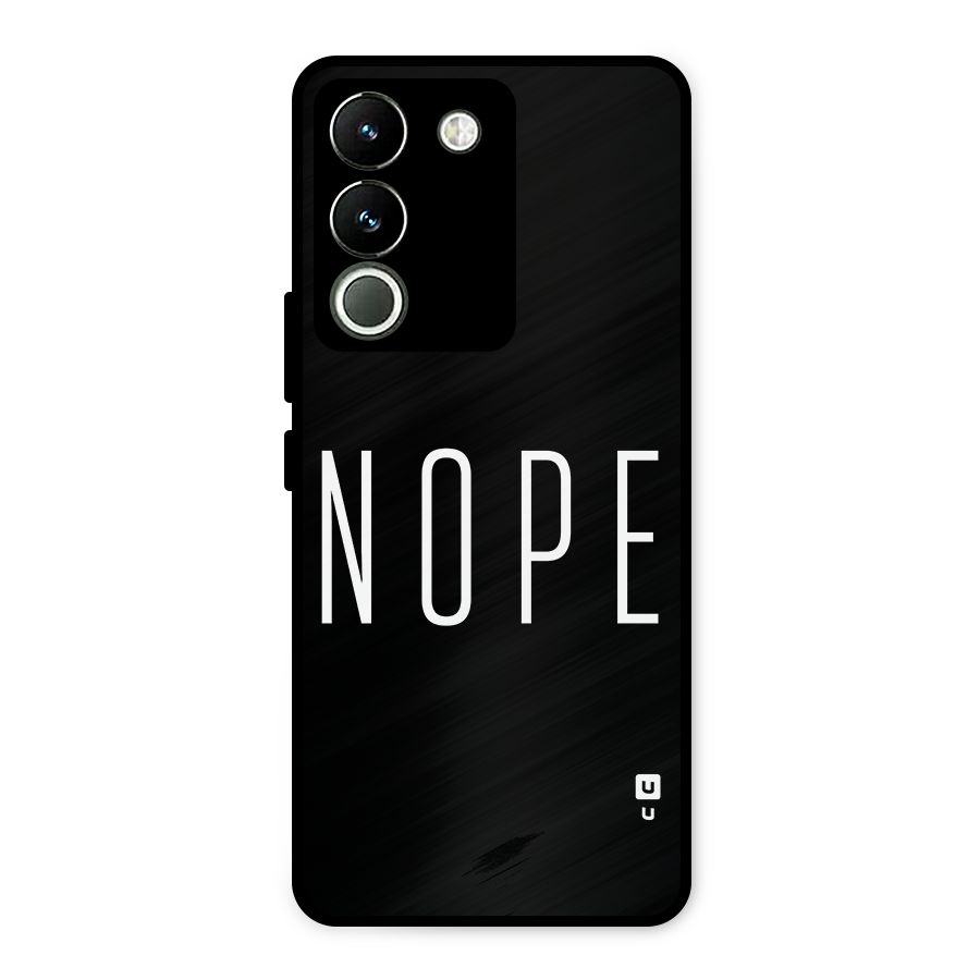 Minimalistic Nope Metal Back Case for Vivo Y200