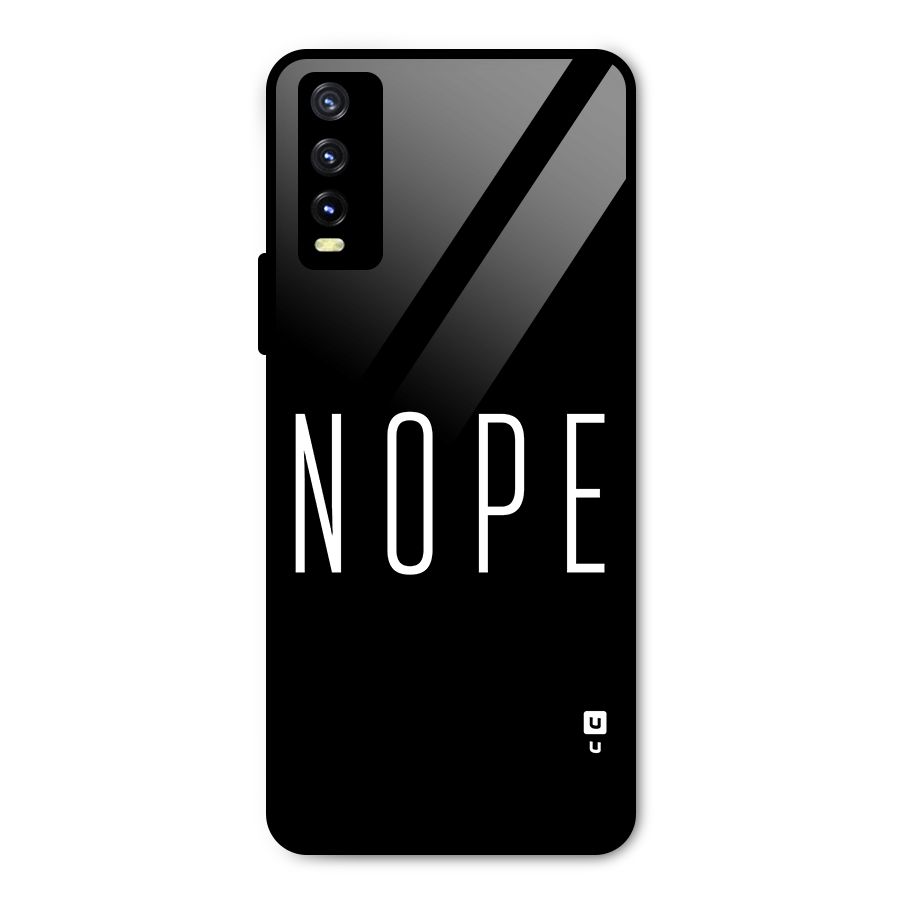 Minimalistic Nope Metal Back Case for Vivo Y20g