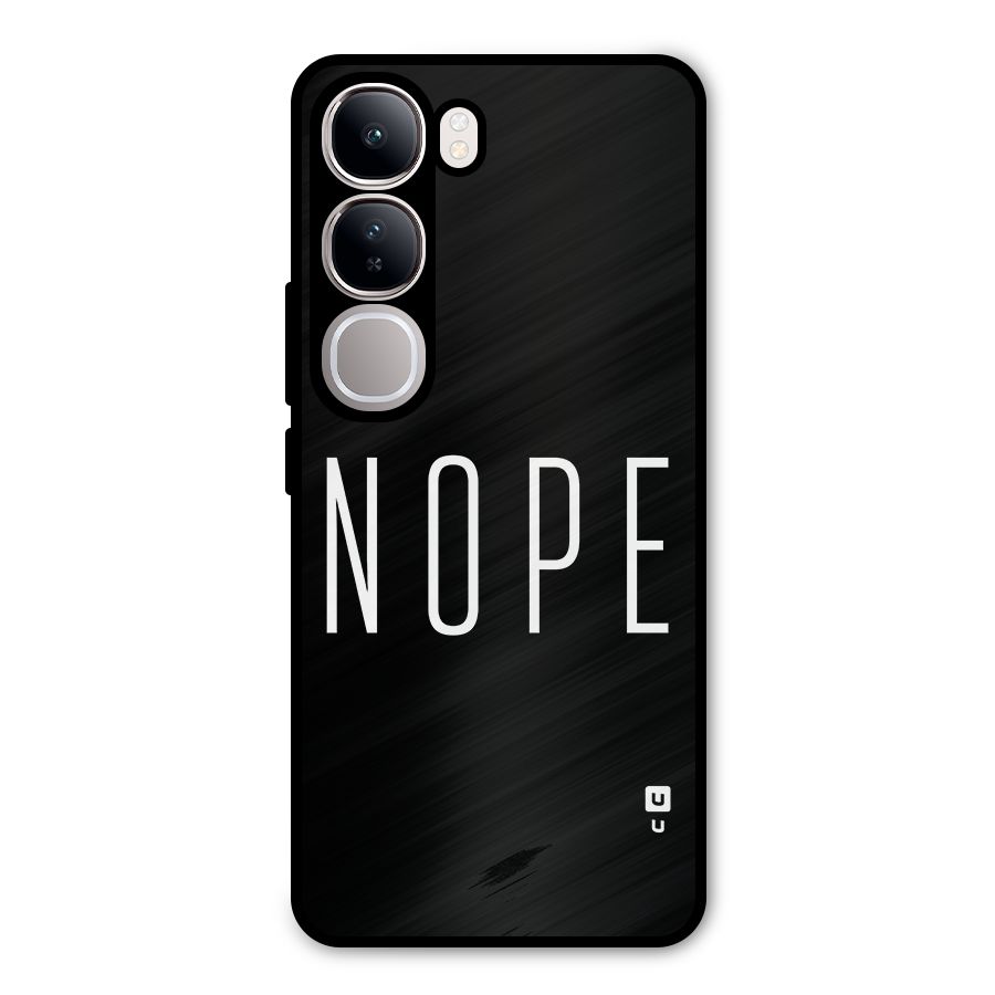 Minimalistic Nope Metal Back Case for Vivo Y300