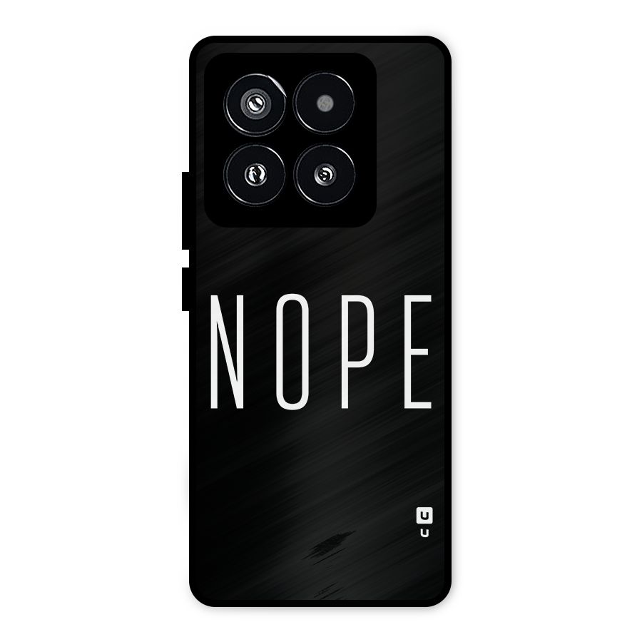 Minimalistic Nope Metal Back Case for Xiaomi 14 Pro