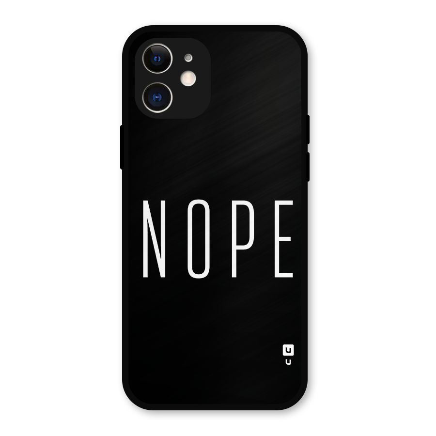 Minimalistic Nope Metal Back Case for iPhone 12