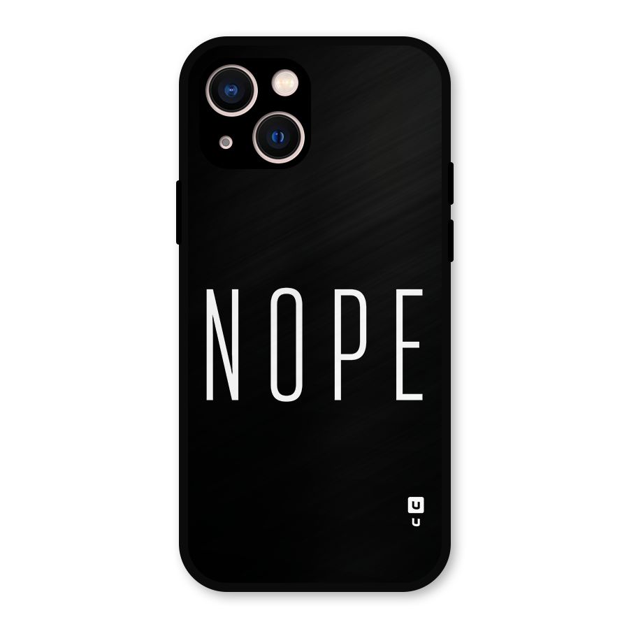 Minimalistic Nope Metal Back Case for iPhone 13