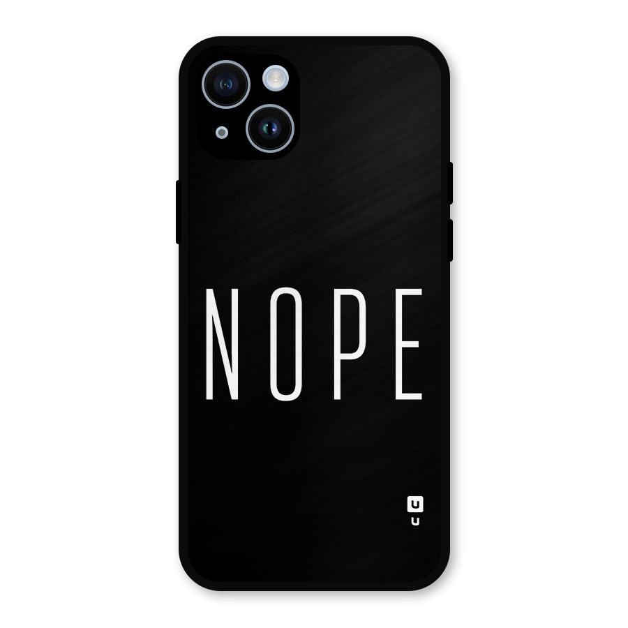 Minimalistic Nope Metal Back Case for iPhone 14