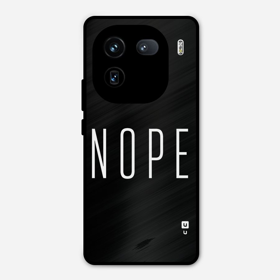 Minimalistic Nope Metal Back Case for iQOO 12