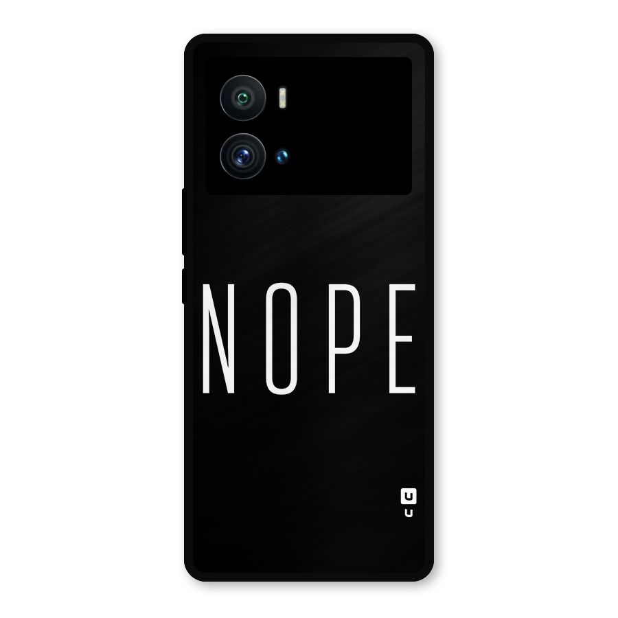 Minimalistic Nope Metal Back Case for iQOO 9 Pro