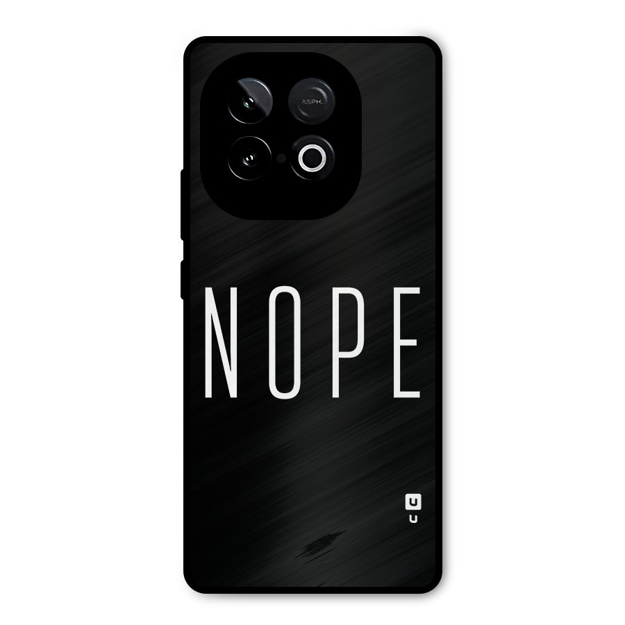 Minimalistic Nope Metal Back Case for iQOO Neo 10