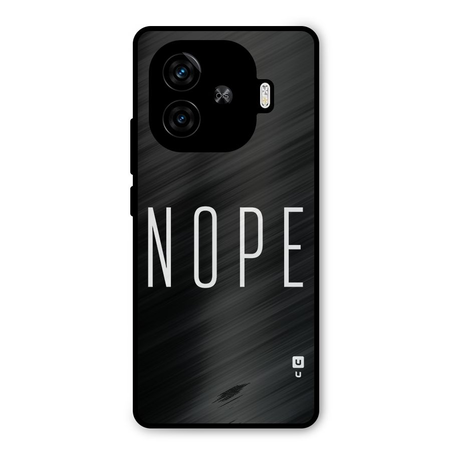 Minimalistic Nope Metal Back Case for iQOO Neo 10R