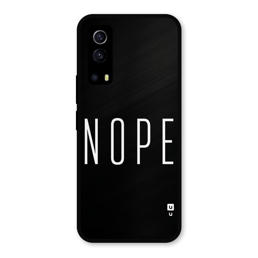 Minimalistic Nope Metal Back Case for iQOO Z3