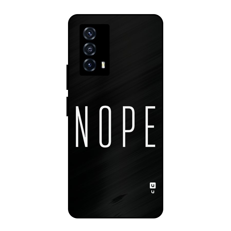 Minimalistic Nope Metal Back Case for iQOO Z5