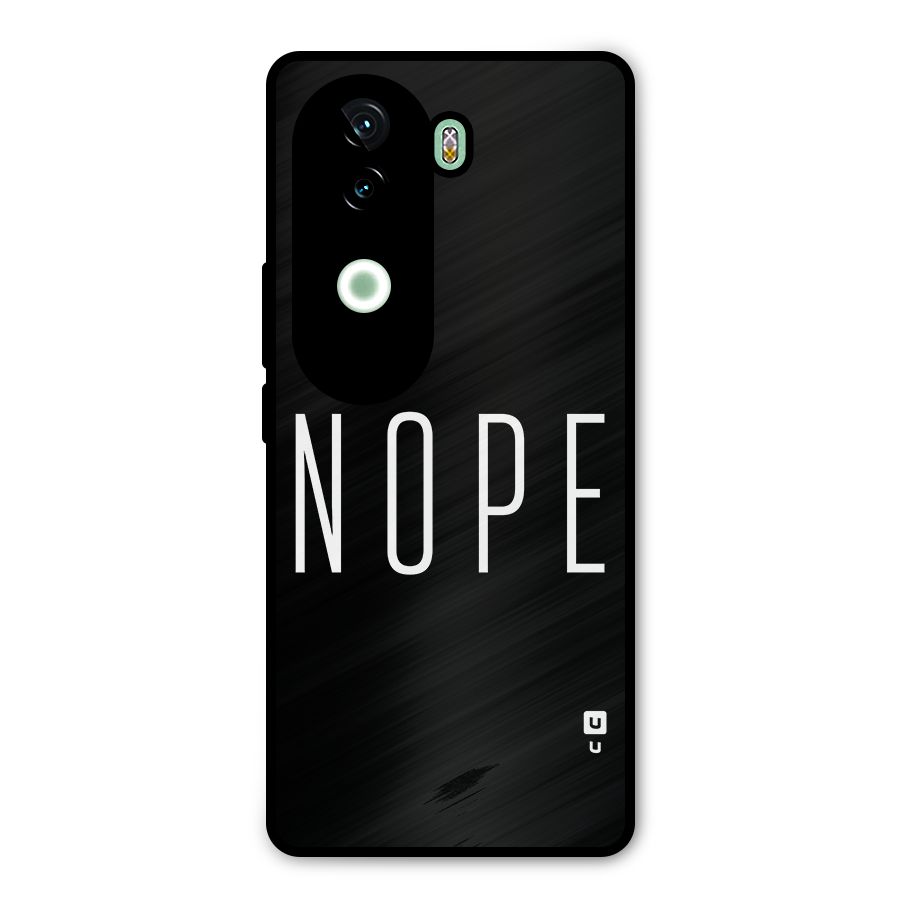 Minimalistic Nope Metal Back Case for iQOO Z9s