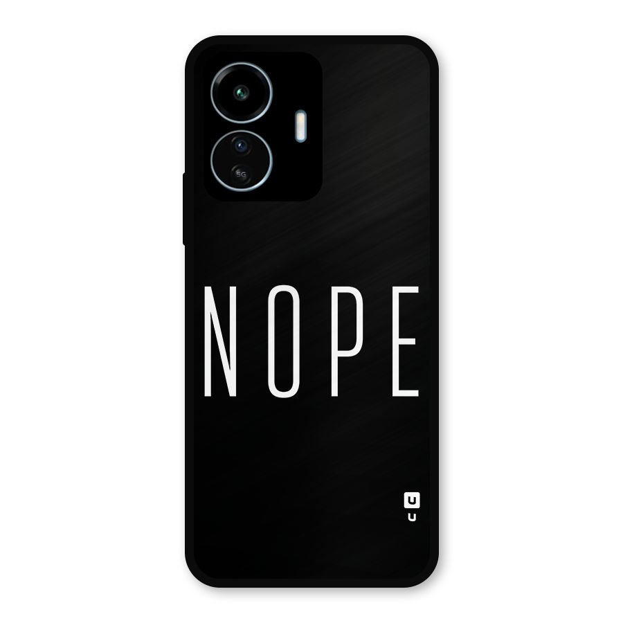 Minimalistic Nope Metal Back Case for vivo iQOO Z6 Lite 5G