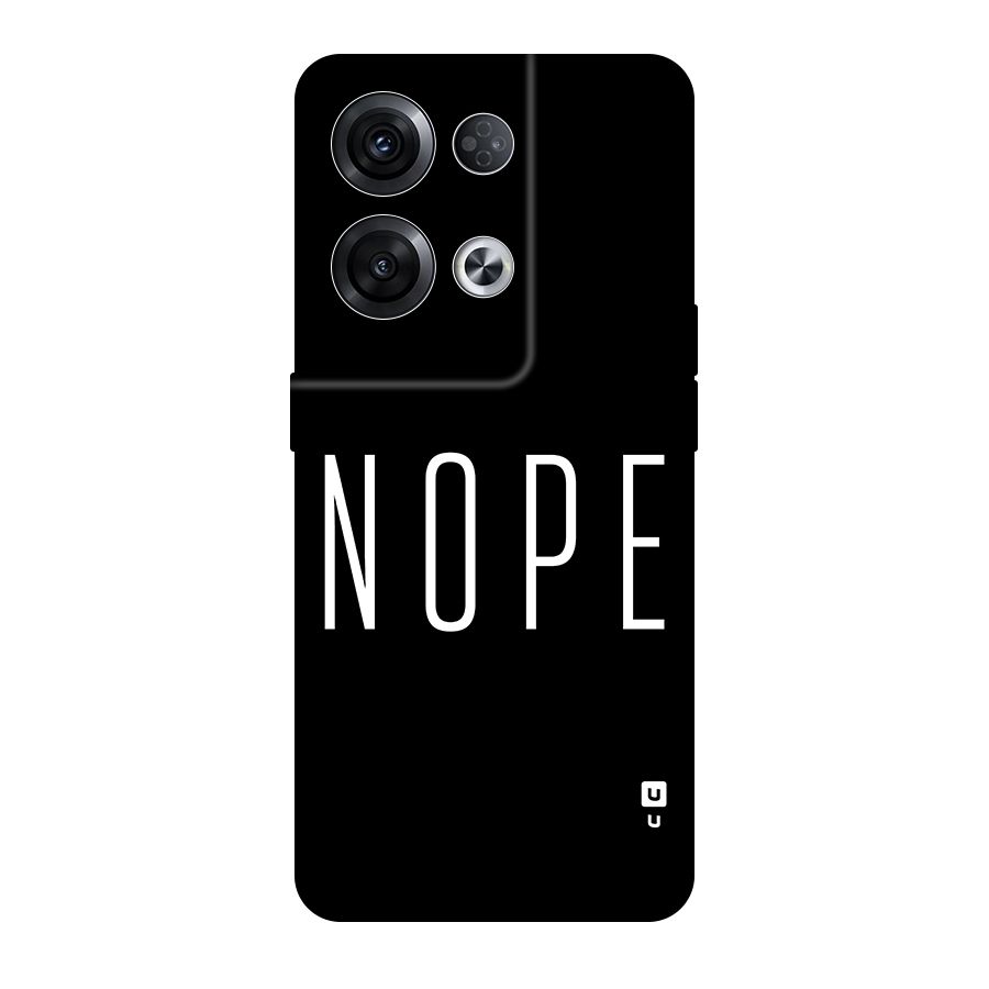 Minimalistic Nope Original Polycarbonate Back Case for Oppo Reno8 Pro 5G