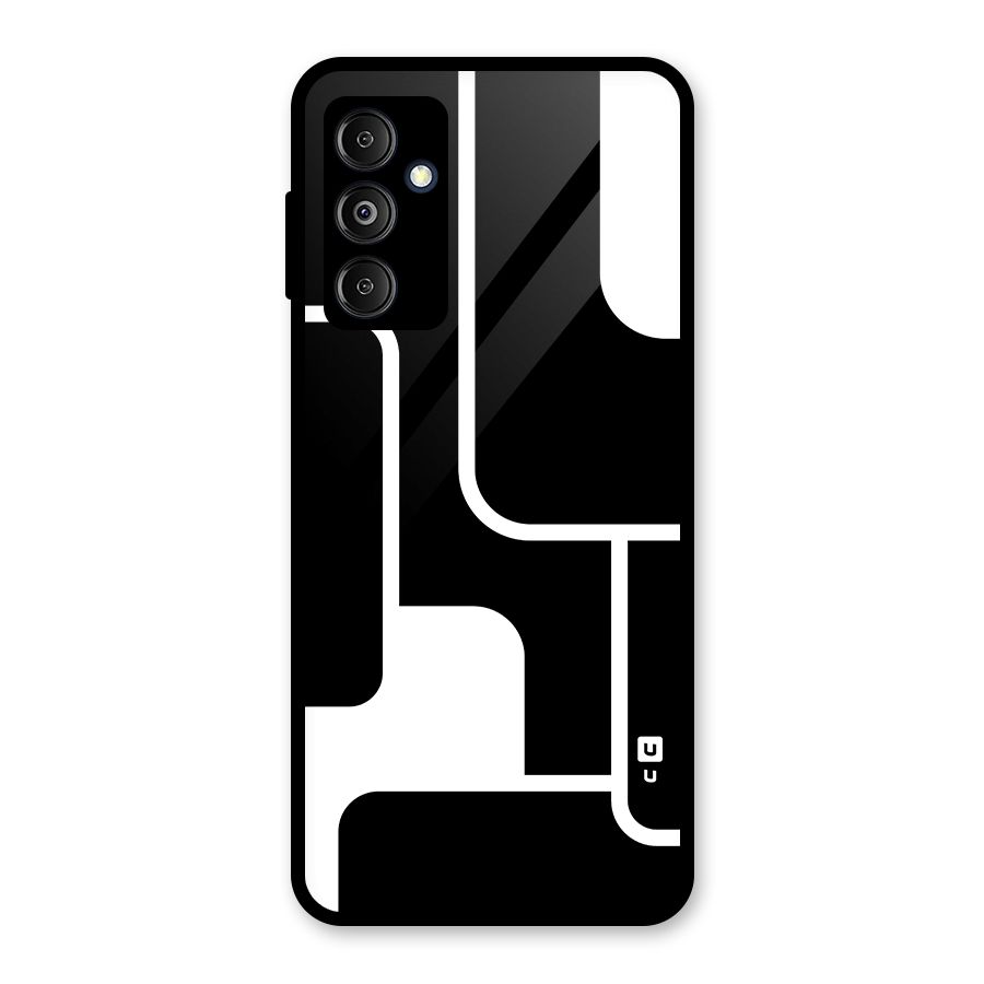 Minimalistic Shapes Glass Back Case for Galaxy M14 5G