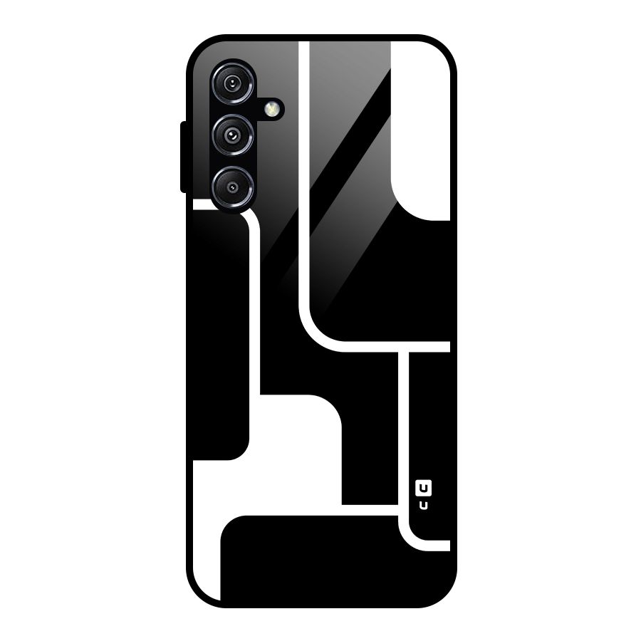 Minimalistic Shapes Glass Back Case for Galaxy M34 5G