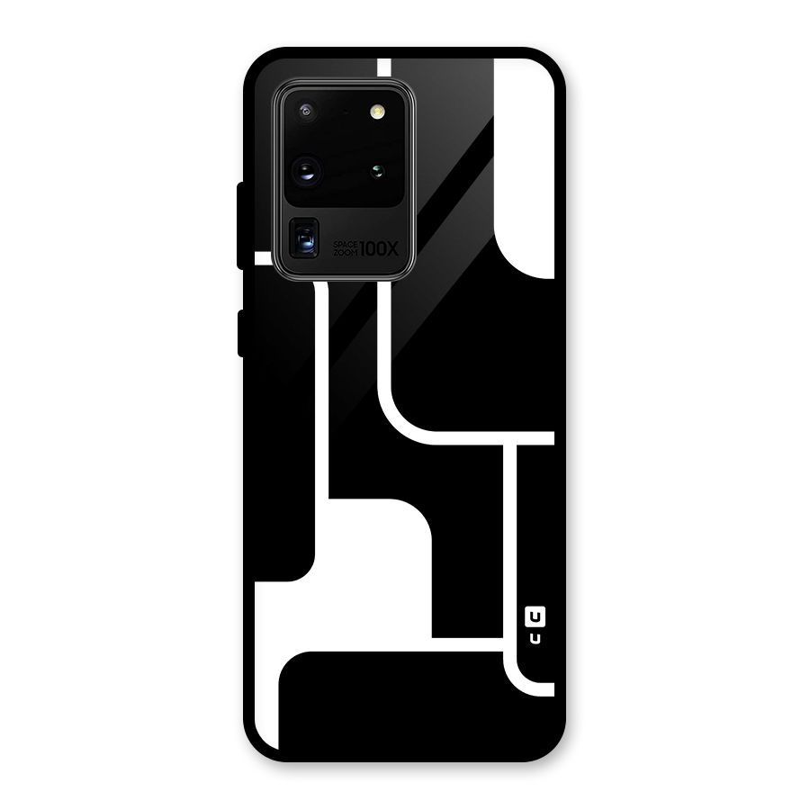 Minimalistic Shapes Glass Back Case for Galaxy S20 Ultra
