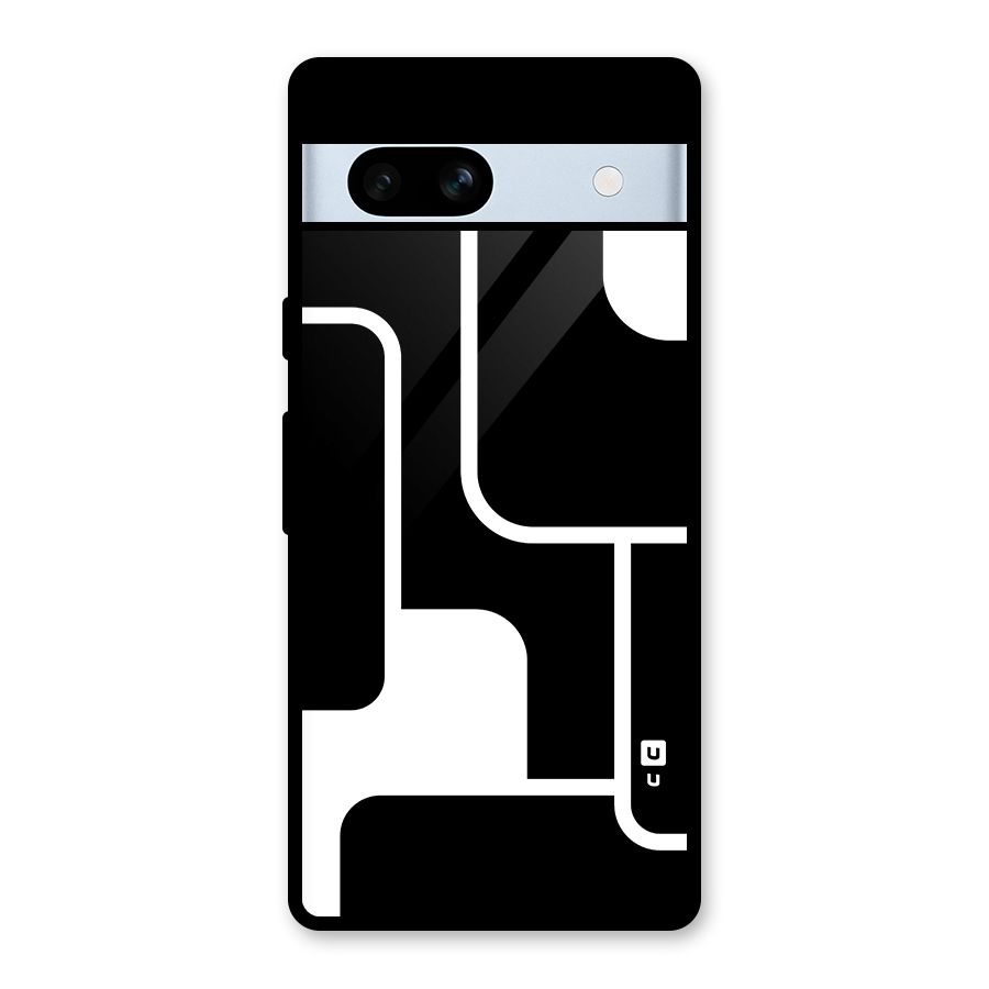 Minimalistic Shapes Glass Back Case for Google Pixel 7a