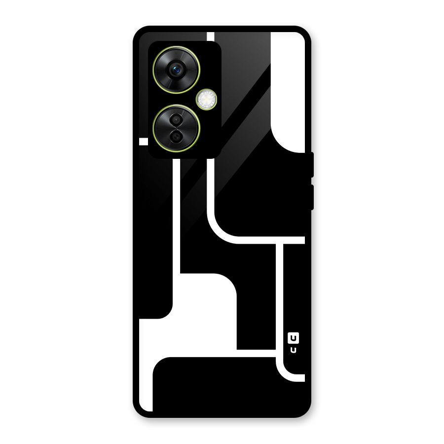 Minimalistic Shapes Glass Back Case for OnePlus Nord CE 3 Lite