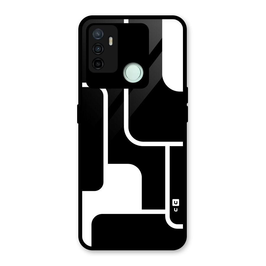 Minimalistic Shapes Glass Back Case for Oppo A53
