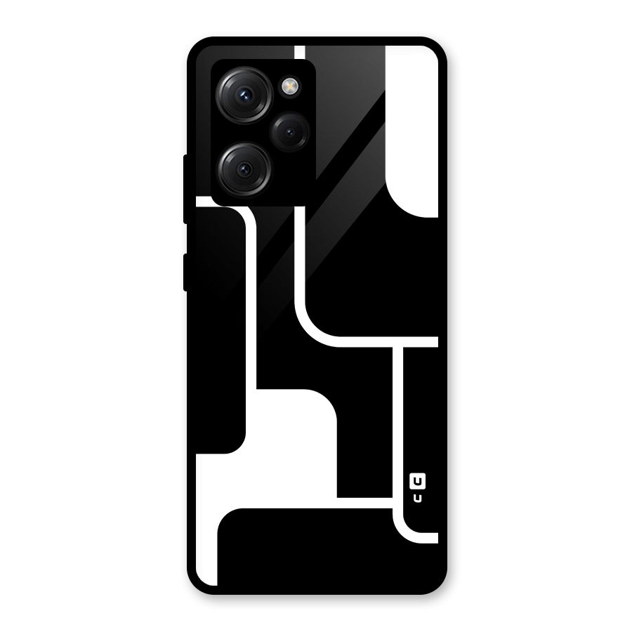 Minimalistic Shapes Glass Back Case for Poco X5 Pro