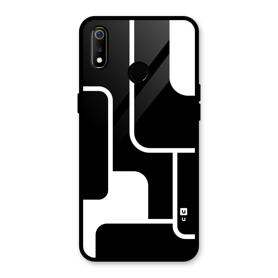 Minimalistic Shapes Glass Back Case for Realme 3