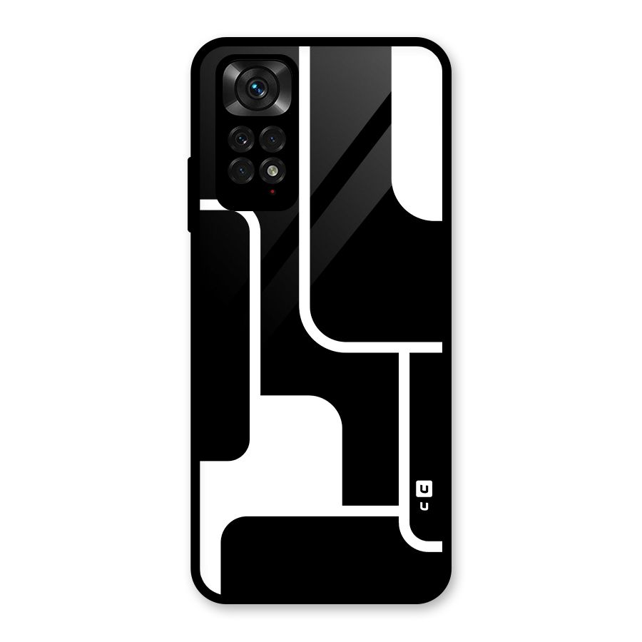 Minimalistic Shapes Glass Back Case for Redmi Note 11S