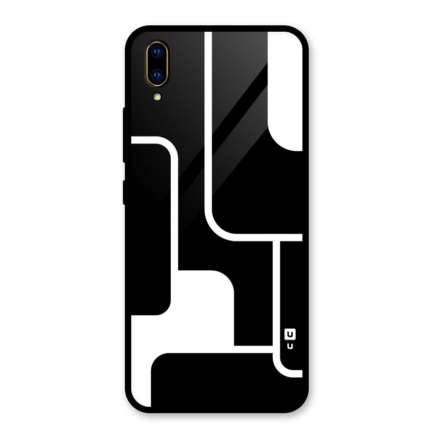 Minimalistic Shapes Glass Back Case for Vivo V11 Pro